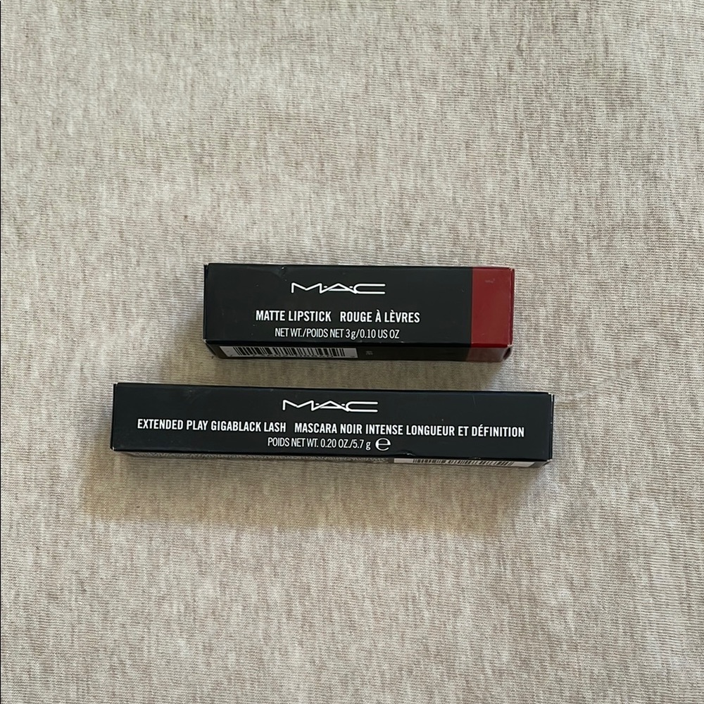 MAC Cosmetics Matte Lipstick & Gigablack Lash Mascara